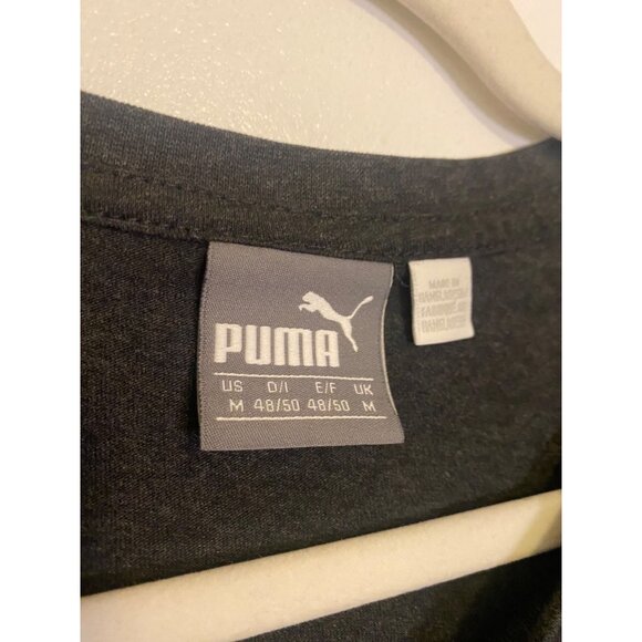 Puma Men’s Charcoal Graphic Logo T-Shirt Size M - Picture 2 of 5